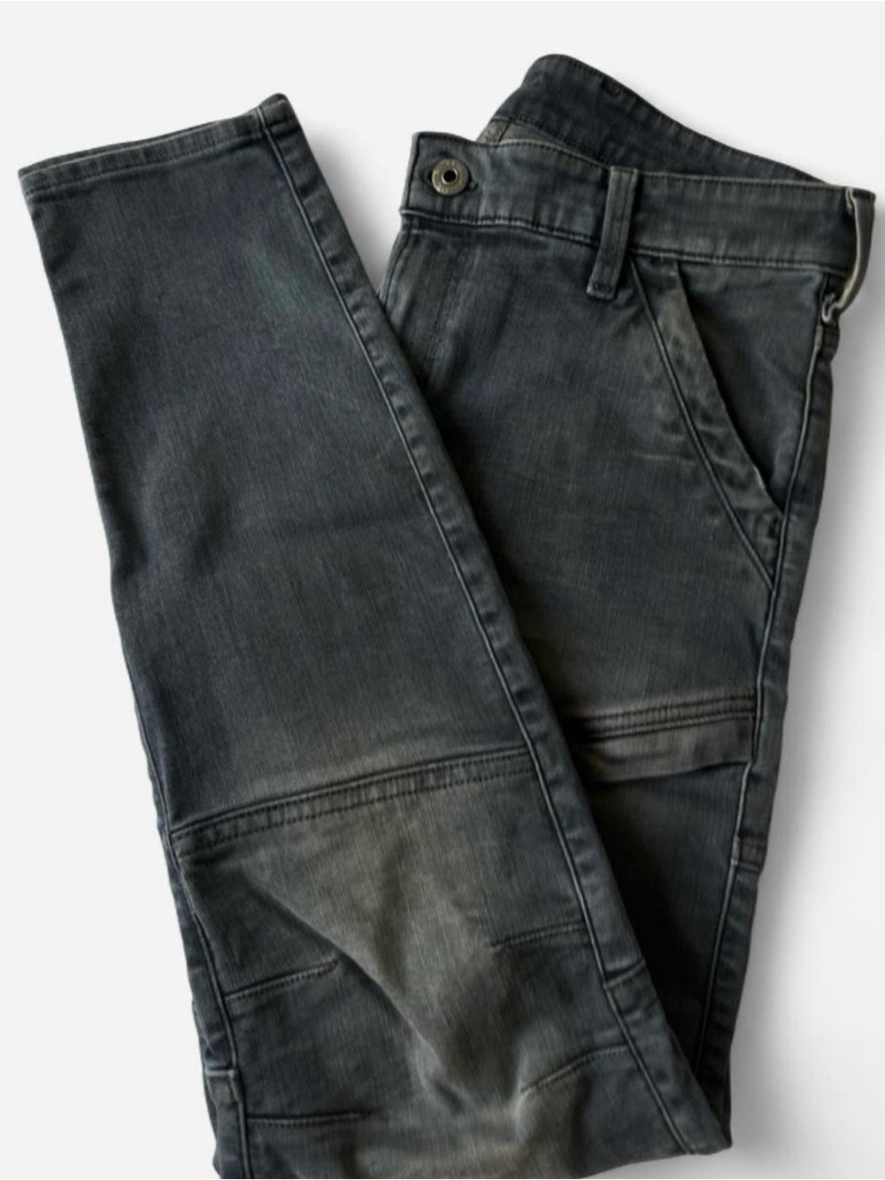 G-Star RAW Rackam 3D Skinny Moto Jeans Gray W33 L32